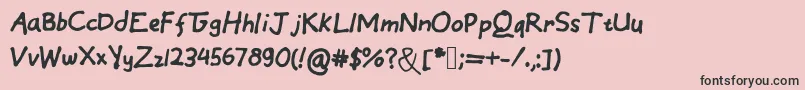 EinfachByCindyyo Font – Black Fonts on Pink Background