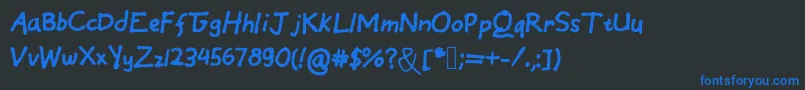 EinfachByCindyyo Font – Blue Fonts on Black Background