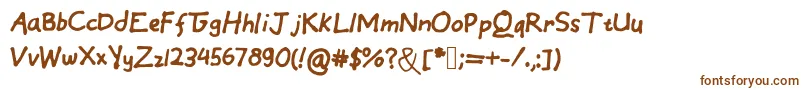 EinfachByCindyyo Font – Brown Fonts on White Background