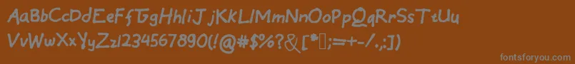 EinfachByCindyyo Font – Gray Fonts on Brown Background
