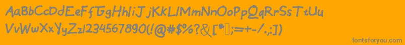 EinfachByCindyyo Font – Gray Fonts on Orange Background