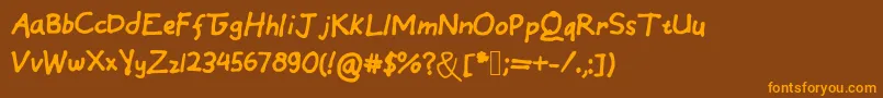 EinfachByCindyyo Font – Orange Fonts on Brown Background