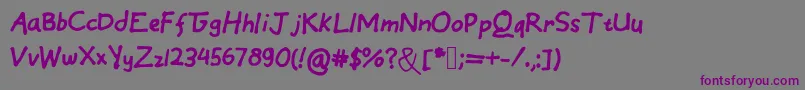 EinfachByCindyyo Font – Purple Fonts on Gray Background