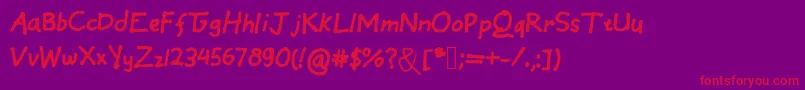 EinfachByCindyyo Font – Red Fonts on Purple Background