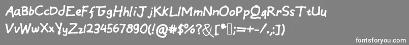 フォントEinfachByCindyyo – 灰色の背景に白い文字