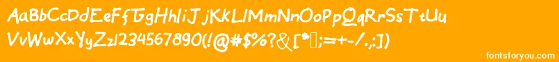 EinfachByCindyyo Font – White Fonts on Orange Background