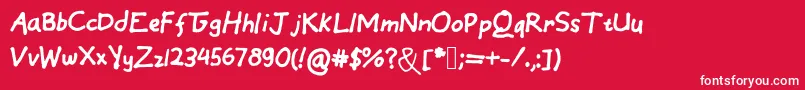 EinfachByCindyyo Font – White Fonts on Red Background