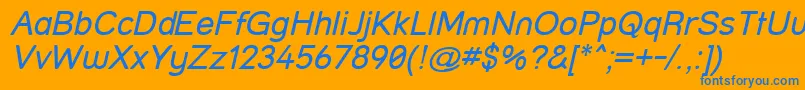 StreetItalic Font – Blue Fonts on Orange Background