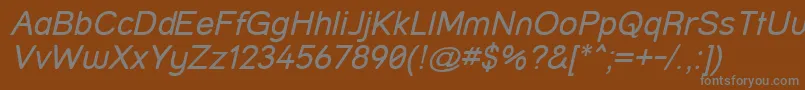 フォントStreetItalic – 茶色の背景に灰色の文字