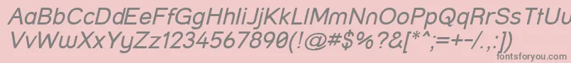 StreetItalic Font – Gray Fonts on Pink Background