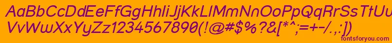 StreetItalic Font – Purple Fonts on Orange Background