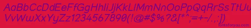 StreetItalic Font – Purple Fonts on Red Background