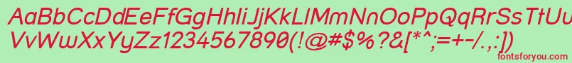Шрифт StreetItalic – красные шрифты на зелёном фоне