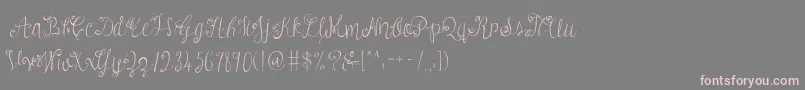 Więcej informacji o czcionce AustieBostVersailles Czcionka AustieBostVersailles – różowe czcionki na szarym tle