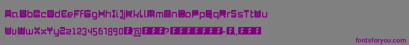 フォントMambo – 紫色のフォント、灰色の背景