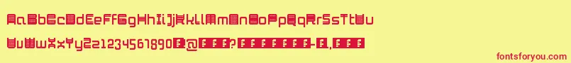 Mambo Font – Red Fonts on Yellow Background