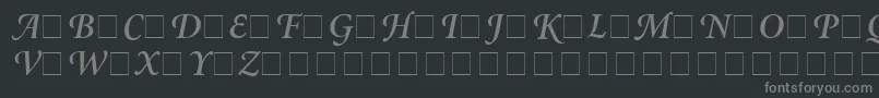 フォントAtlantixSwashSsiSemiBoldItalic – 黒い背景に灰色の文字