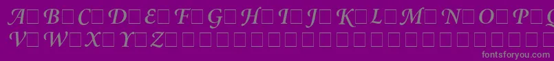 フォントAtlantixSwashSsiSemiBoldItalic – 紫の背景に灰色の文字