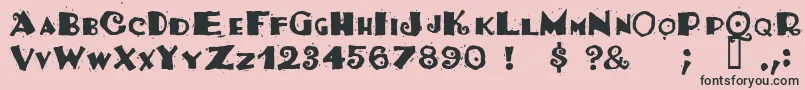 Tacosrg Font – Black Fonts on Pink Background