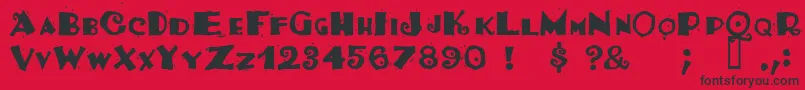 Tacosrg Font – Black Fonts on Red Background