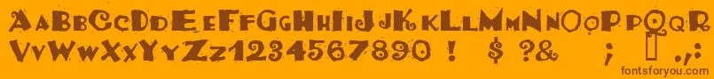 Tacosrg Font – Brown Fonts on Orange Background