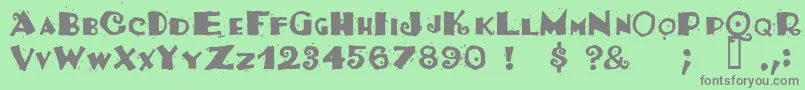 Tacosrg Font – Gray Fonts on Green Background