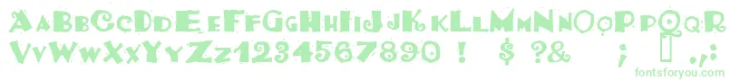 Tacosrg Font – Green Fonts on White Background