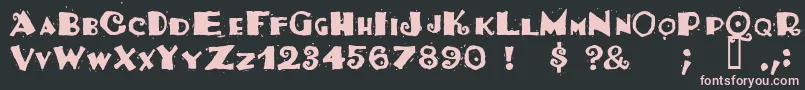 Tacosrg Font – Pink Fonts on Black Background