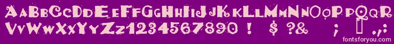 Tacosrg Font – Pink Fonts on Purple Background