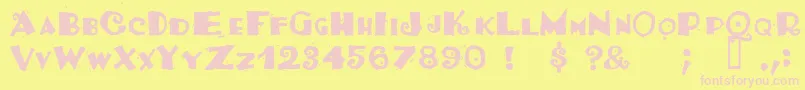 Tacosrg Font – Pink Fonts on Yellow Background