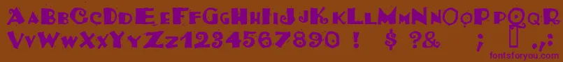 Tacosrg Font – Purple Fonts on Brown Background