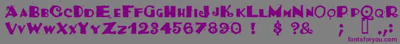 Tacosrg Font – Purple Fonts on Gray Background