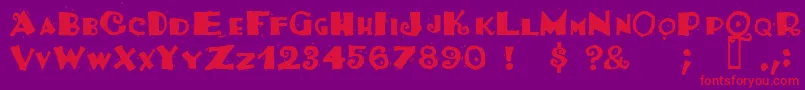 Tacosrg Font – Red Fonts on Purple Background