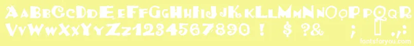 Tacosrg Font – White Fonts on Yellow Background