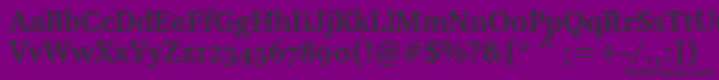 CharterBdOsItcTtBold Font – Black Fonts on Purple Background