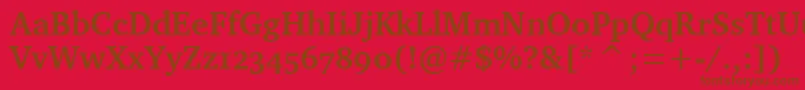 Police CharterBdOsItcTtBold – polices brunes sur fond rouge