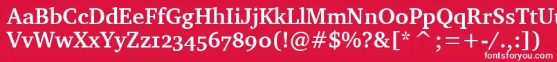 CharterBdOsItcTtBold Font – White Fonts on Red Background