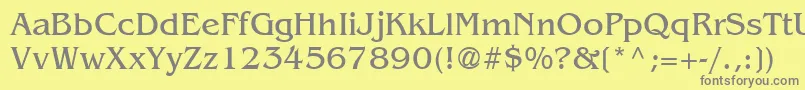 AgBenguiat-Schriftart – Graue Schriften auf gelbem Hintergrund