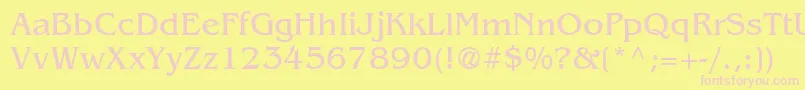 AgBenguiat Font – Pink Fonts on Yellow Background