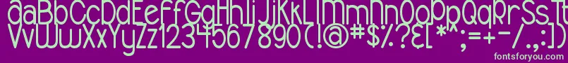 DjbSunflowersForVincent Font – Green Fonts on Purple Background