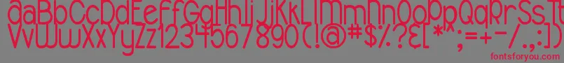DjbSunflowersForVincent Font – Red Fonts on Gray Background