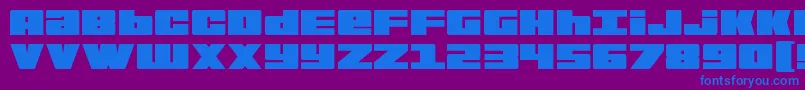 BoldKiller-fontti – siniset fontit violetilla taustalla