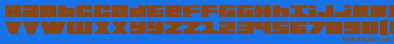 BoldKiller Font – Brown Fonts on Blue Background