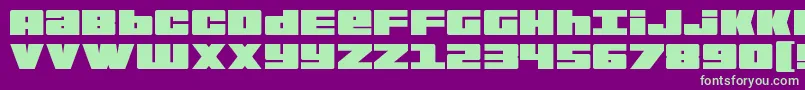 BoldKiller-fontti – vihreät fontit violetilla taustalla