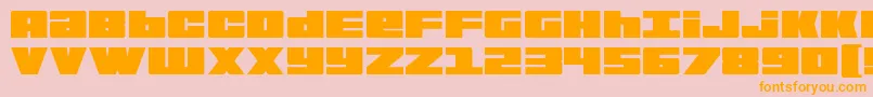BoldKiller Font – Orange Fonts on Pink Background