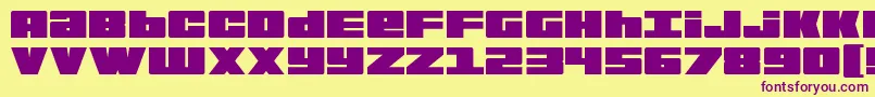 BoldKiller-fontti – violetit fontit keltaisella taustalla