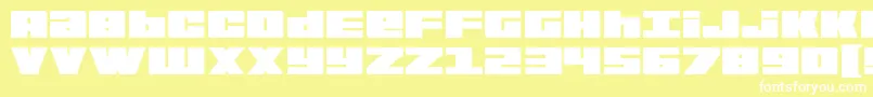 BoldKiller-fontti – valkoiset fontit keltaisella taustalla