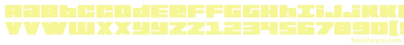 BoldKiller-fontti – keltaiset fontit valkoisella taustalla
