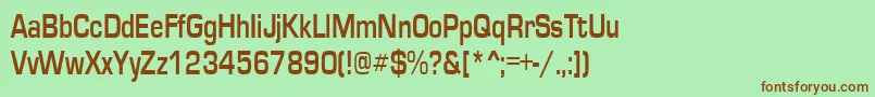EurosecondRegular Font – Brown Fonts on Green Background