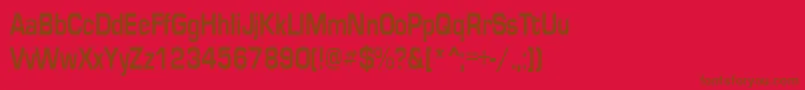 EurosecondRegular Font – Brown Fonts on Red Background